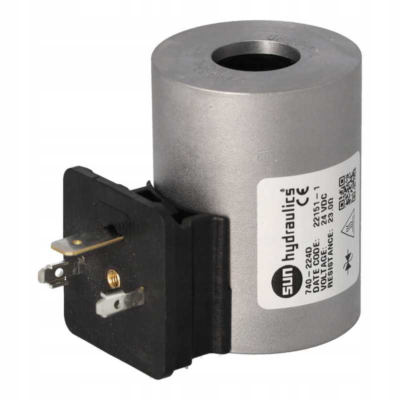 Saulės hidraulikos ritė 24vdc fi16 h 50 5mm su diodu