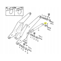 Kaušo pasvirimo cilindro kaištis Volvo krautuvui