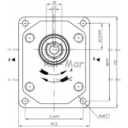 Hidraulinis krumpliaračių siurblys 16cm3 kairėn sukimosi caproni 20a16x006