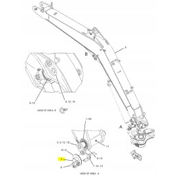 Pin cva 50x130 mini ekskavatoriaus kėlimo svirtis