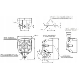 LED darbo ir atbulinės eigos žibintas w82 2030lm 12 24v 693
