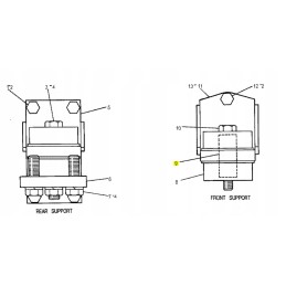 Caterpillar variklio tvirtinimo tarpiklio įvorė