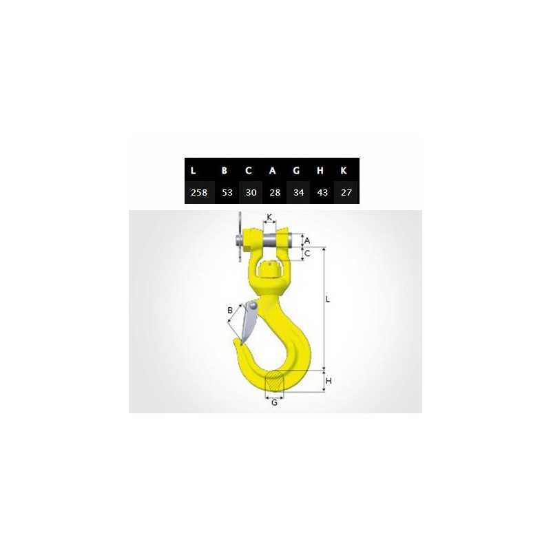 Hiab 16 10 wll 10t pasukamas kablys 5436877