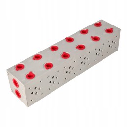 6 sekcijų vožtuvų blokas su perpildymo vožtuvu