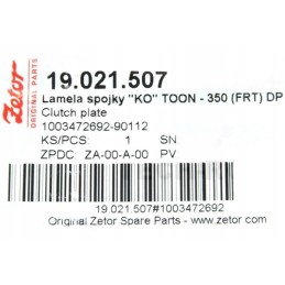 Sankabos diskas su keraminiu pamušalu, skersmuo 350 mm