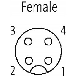 Jutiklio kabelis m12 4pin tiesus 2m