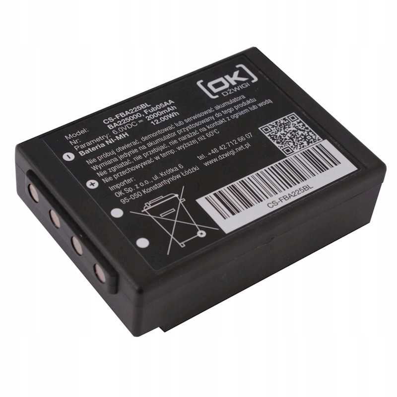 Baterija hbc radiomatic fub5aa 6vdc 2000mah