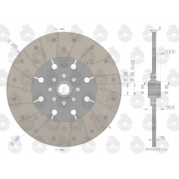 Sankabos diskas fi 325 smėlio 22 frezos C 385 premium