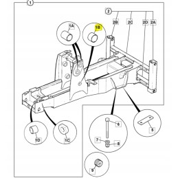 JCB 3CX 809 00093 svirties tvirtinimo įvorė