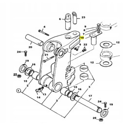 Apatinis kaištis JCB ekskavatorius-krautuvas CVA