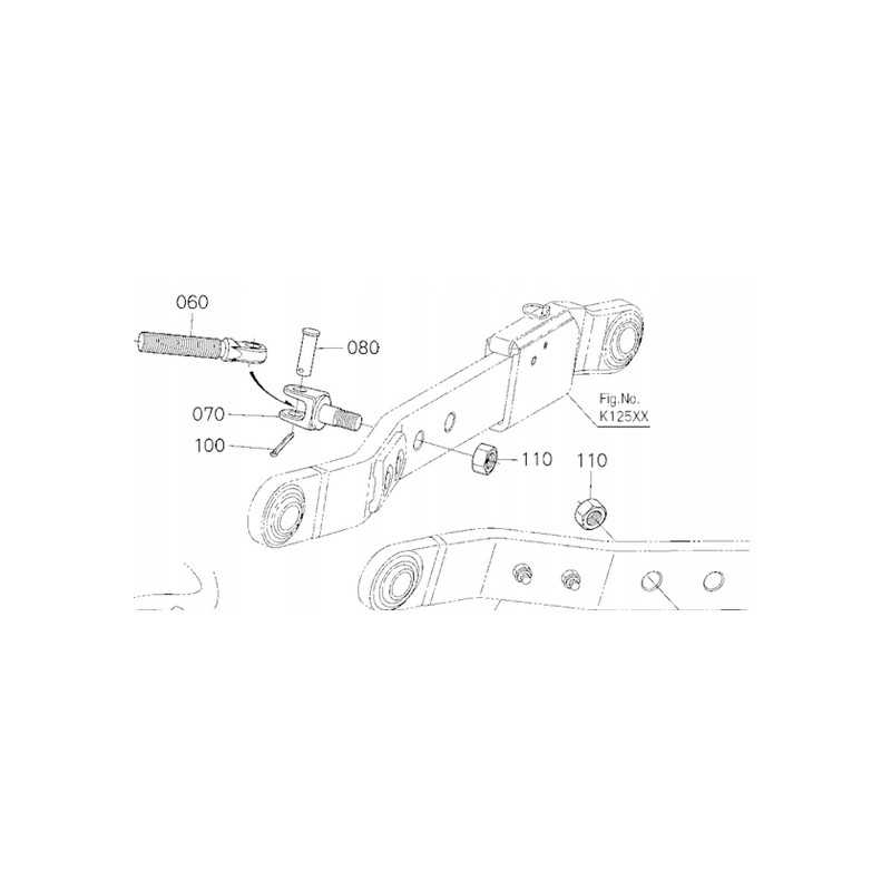 Skirstomas kaištis 6 3 36 kubota 3j080 20030