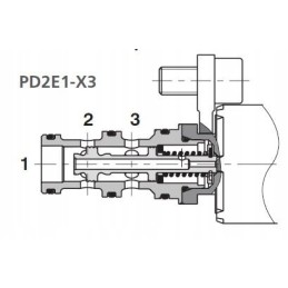 Solenoidinis vožtuvas pd2e1 x3 2d21 24e4 a liebherr 27162800