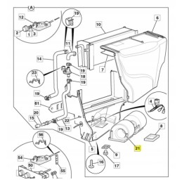 Kabinos pūstuvas skirtas ekskavatoriaus Lad JCB 3CX 4CX