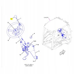 Ekskavatorinio krautuvo vairo rankenėlė Cat 1537369