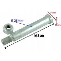 Kingway GG Nex Berger mini ekskavatoriaus kaušo kaištis, fi 25, su grūdinto plieno veržle