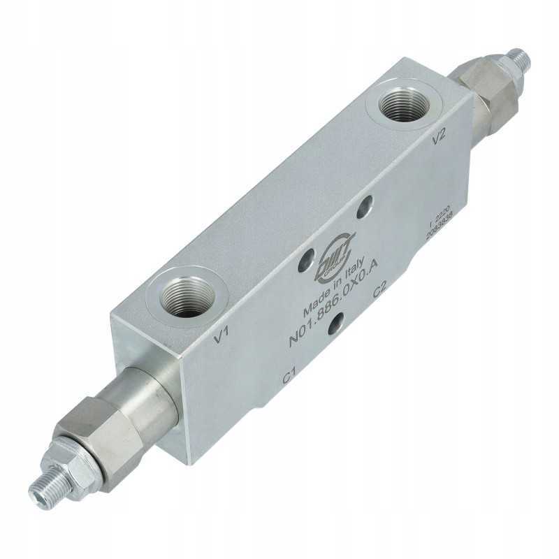 Atbulinio vožtuvo vairas dviem varikliams 3 8 60 350 bar ir ewc de 38 lu