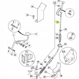 CVA droselio trosas JCB ekskavatoriniam krautuvui