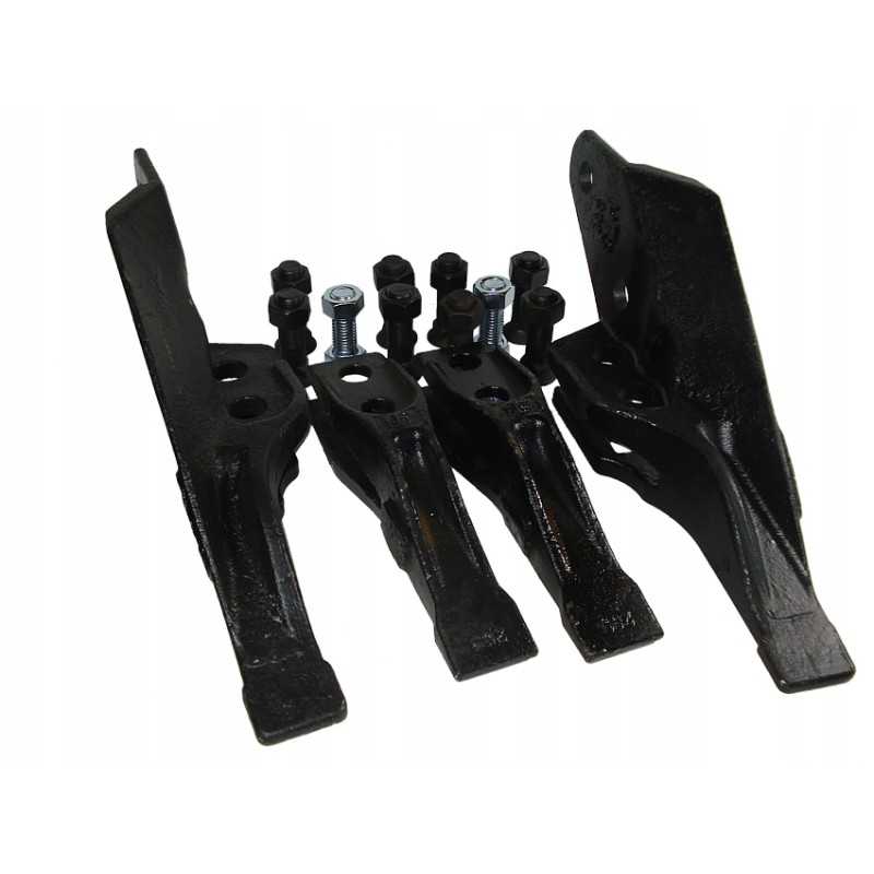 Galinių kaušo dantų rinkinys JCB 3CX, 4 vnt