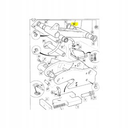 Kaušo kaiščio įvorė jcb 3cx 4cx 809 00176 44 7x55x47