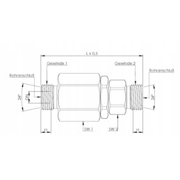 Krueger pasukama jungtis M24x1 5 16s M24x1 5 16s
