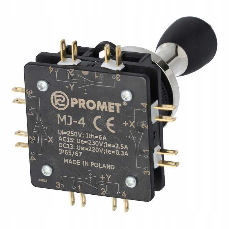 Vairasvirtės svirties jungiklis, 4 padėčių grįžimas