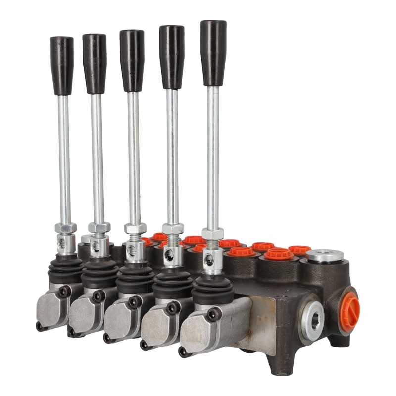 Hidraulinis skirstytuvas, 5 sekcijų, 80l min