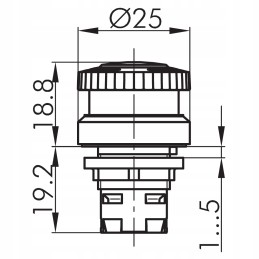 Saugos stabdymo mygtukas RKVGB 16 2mm