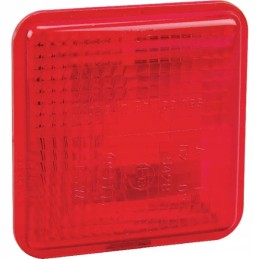 Raudonas rūko žibinto gaubtas