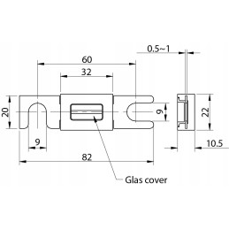 Uždarytas žirklinis saugiklis 35a m8