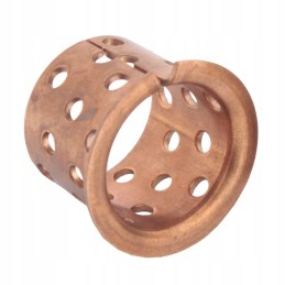 Bronzinė slankioji rankovė su flanšu ir angomis