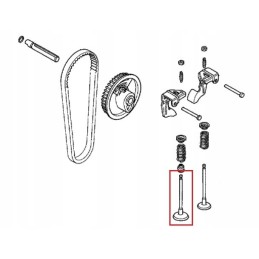 Honda gx100 įsiurbimo vožtuvas 14711 z0d 000