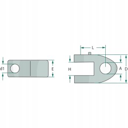 Šakės galvutė 65mm 28mm 87mm granitinė