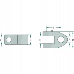 Šakės galvutė 63mm 28mm 87mm granitinė
