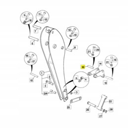 Kaušo cilindro kaištis jcb 3cx 4cx 811 90409