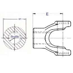 Šakė profiliuotam velenui 25x22 mm 065 elbe