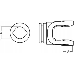 Šakė ant profiliuoto vamzdžio su spyruokliniu žiedu 2