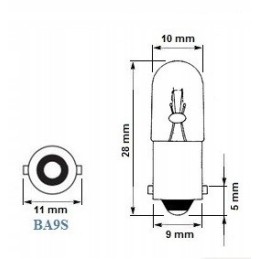 Lemputė ba9s 230v 2w mašina 130v 2w t4w zar