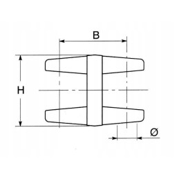 Dviguba šakutė 30 20 mm 6 g7 h7 bondioli p