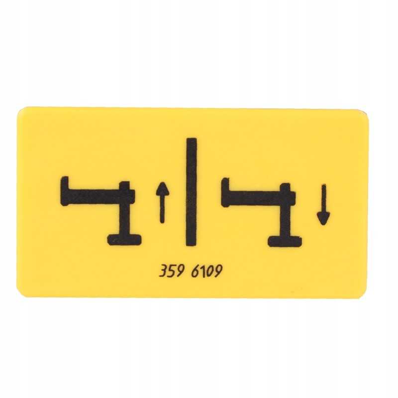 Hiab piktograma atramos pakėlimui ir nuleidimui