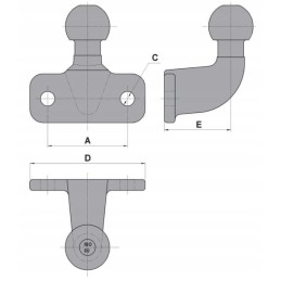 Prisukamas rutulinis kablys