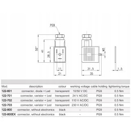Ritės kištukas su LED ir varistoriumi