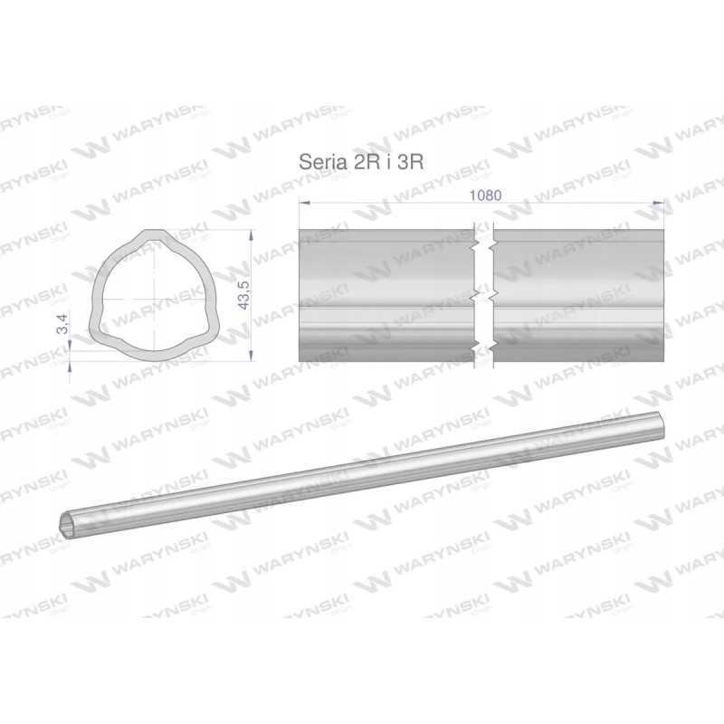 2r ir 3r serijos išoriniai vamzdžiai, skirti veleno 1210 jungtims