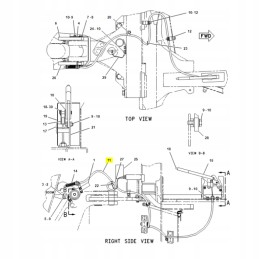Cat 428b galinės rankos užrakto trosas 1137398 1217523 8y8676