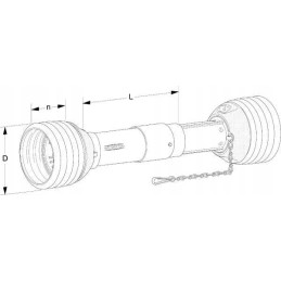 Walterscheid apsauginių vamzdžių rinkinys l 1000 mm