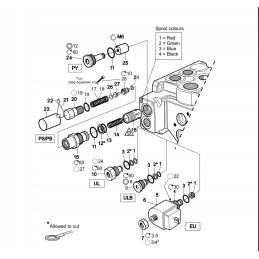 Parker H170 mėlynas kompensatorius