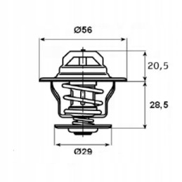 JCB termostatas su cummins 4bt 6bt varikliu