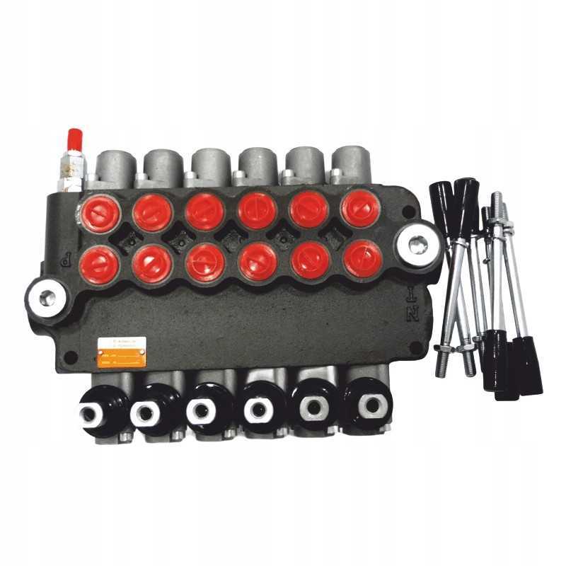 Šešių sekcijų hidraulinis skirstytuvas, 6 sekcijų