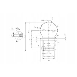 Ro71177 80 mm rutulys su veržle