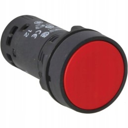 22 mm raudonas valdymo mygtukas su savaiminiu grįžimu