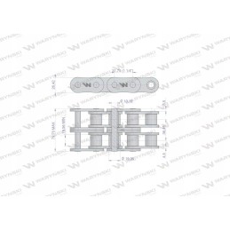 Ritininė grandinėlė 20b 2 r2 1 1 4 5 m motogeneric